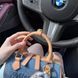 Жіноча компактна сумка багет, блакитна 019 фото 5