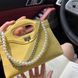 Жіноча яскрава сумка багет, жовта 022 фото 6